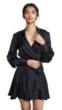 BNWOT! ZIMMERMANN Silk Wrap Mini Dress (Black) - Size 1 | US 4-6