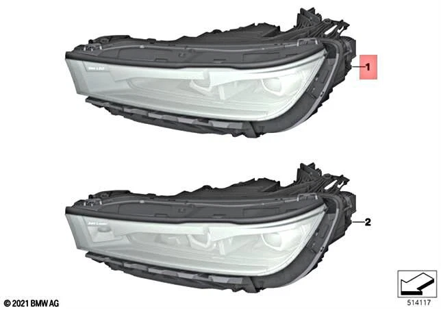Genuine BMW I I20 IX xDrive40 HEADLIGHT WITH LED TECHNOLOGY RIGHT 