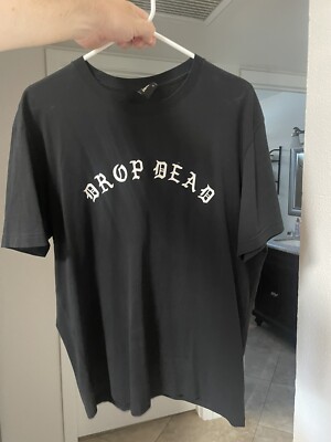 RARE DROP DEAD SHIRT LARGE bring me the horizon oli sykes punk gothic jacket