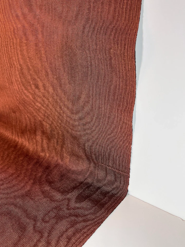 Light Brown Silk Moire Fabric By 2 Meters,Watermark Patterned. - Image 4 of 4