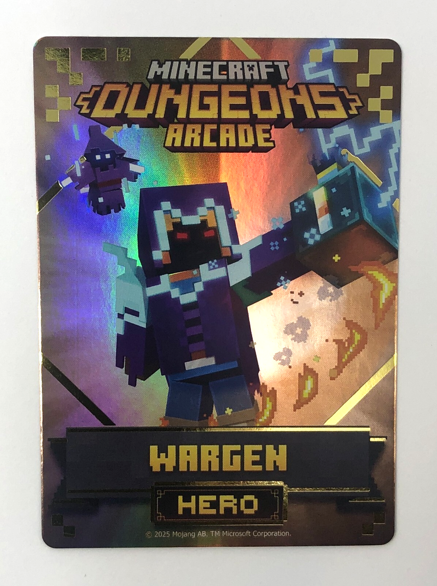 Minecraft Dungeons Arcade Series 4 (#106 Hero: Wargen) FOIL Card