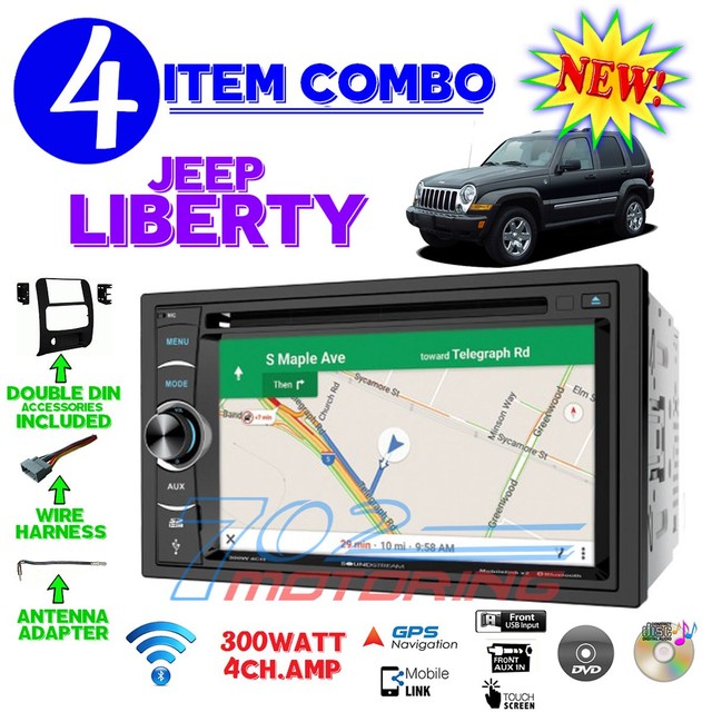 02 03 04 05 06 07 JEEP LIBERTY NAVIGATION DVD RADIO STEREO DASH KIT