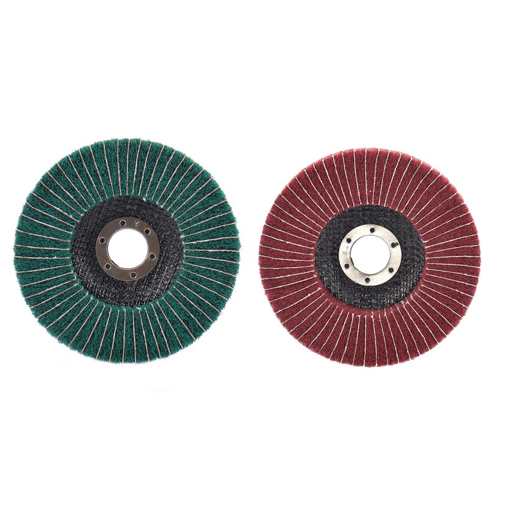 4" Nylon Fiber Flap Disc Polishing Wheel Abrasive Buffing Pad for Angle
