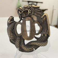 Alloy Dragon Tsuba Handguard For Japanese Samurai Sword Katanamaintenance