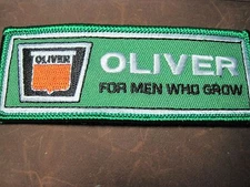 FARM TRACTOR PATCH OLIVER "FOR MEN WHO GROW"  TRACTOR IRON ON  -or- SEW ON LOOK!
