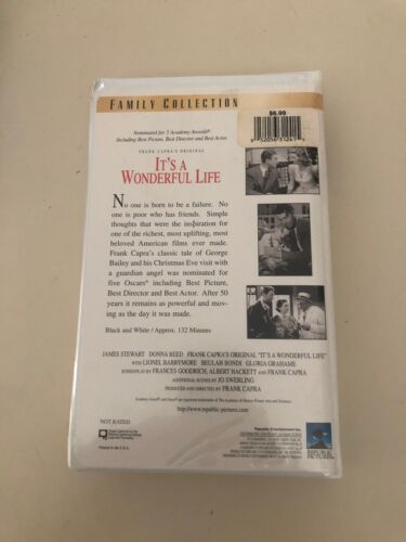 Its a Wonderful Life VHS James Stewart Vintage Original Uncut Version Sealed - Picture 2 of 2