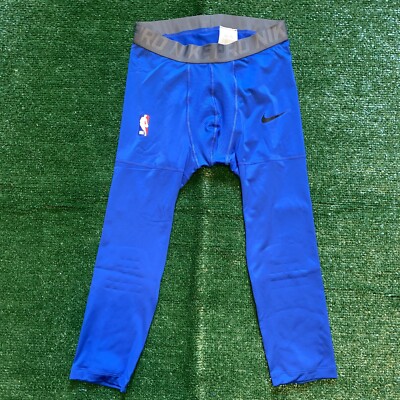 NWOT 75$ Nike Pro NBA Player Issue 3/4 Compression Tights Blue Size M