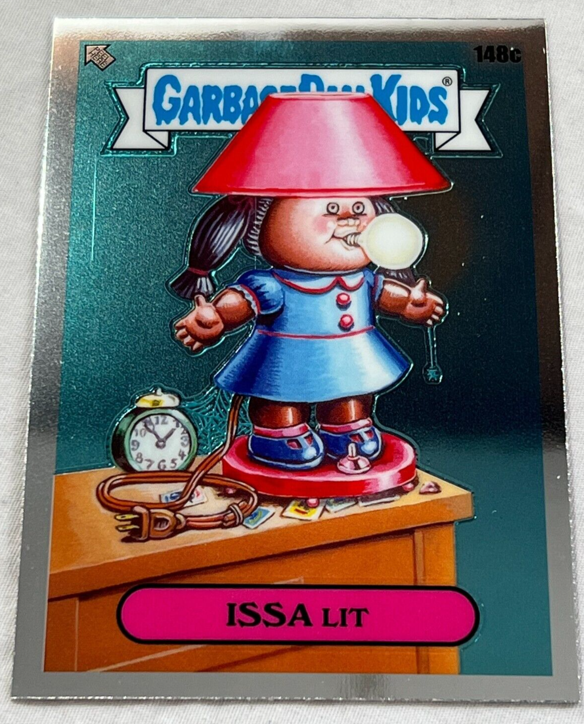 2021 Garbage Pail Kids Chrome Series 4 C-NAME Variation ISSA LIT 148c Card GPK