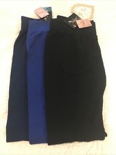 3 pack capri leggings navy bright blue and black one size regular