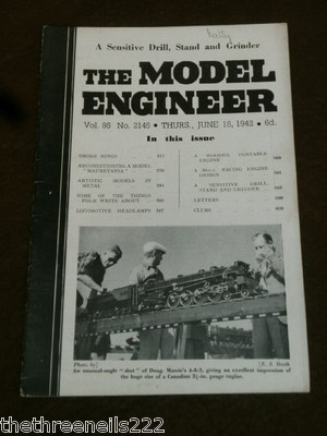 MODEL ENGINEER # 2145 - SENSITIVE DRILL & GRINDER - JUNE 18 1942