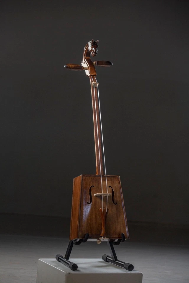 Mongolian Morin Khuur /Horse head fiddle/, Handmade, w/Carry-on bag - Image 2 of 4