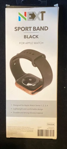 NEXT - Sportarmband Uhrenarmband für Apple Watch® 42mm und 44mm - Schwarz - Bild 3 von 6