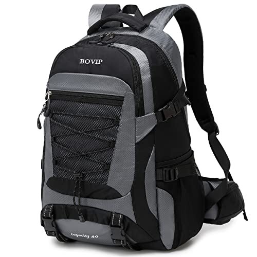 40L Hiking Backpack Waterproof Lightweight Daypack Travel Sports Camping Grey-image