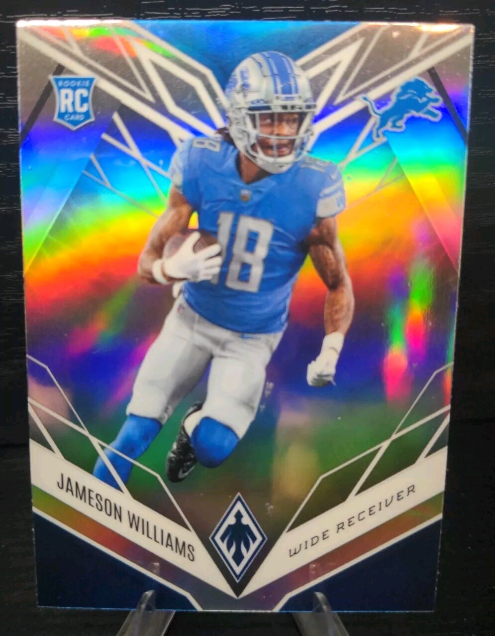2022 Panini Phoenix Jameson Williams Silver Prizm Holo Rookie  Card #108 Lions