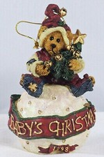 BOYDS BEARSTONE CHRISTMAS ORNAMENT - BABY'S CHRISTMAS - DATED 1998