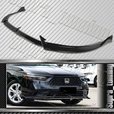 Painted Black Front Bumper Lip Body Kit Spoiler For 2023-2024 Honda Accord Sedan