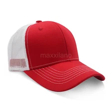 Baseball Cap Cotton Trucker Mesh Hat Snapback Adjustable Polo Style Visor Men