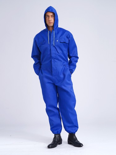 Herren Jumpsuit Outdoor Overall Knöpfe+Taschen Arbeitskleidung Haken Kapuze Kordelzug - Bild 25 von 43