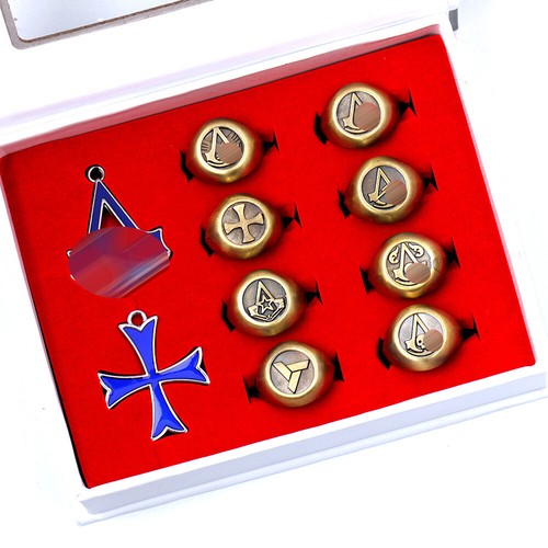 10pcSet Assassins Creed Origins Necklace Ring Necklace Collection Jewellery Gift - Picture 13 of 19