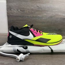 Nike Rival XC 6 Cross Country Spikes Volt Black Pink Mens Size 9.5 Bag No spikes