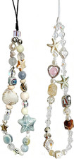 2 Pcs Phone Charm Strap Universal Hand Phone Wrist Strap Camera Lanyard Pearl Be