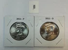 2011 P & D UNC Clad Kennedy Half Dollar Set in CB Flips -Free Shipping - D