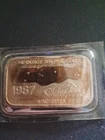 SilverTowne 1987 1 oz .999 Fine Silver Bar Merry Christmas Winchester Indiana