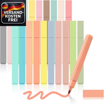COLPART Pastell Textmarker Set 20 Stück Highlighter Stifte Bibel Marker Aesthetic Journa