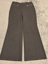 New York  Company Stretch Pants Womens Medium Gray Trouser Career Zipper Pocket