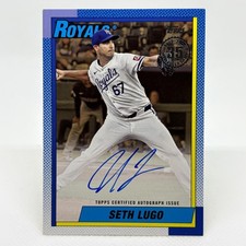 2025 Topps #90B2-SL Seth Lugo 1990 35th Anniversary Auto Gold Series Two #/50