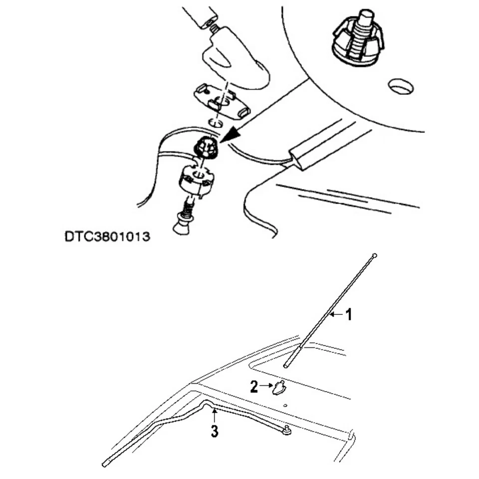For Ford  Focus 2000-2007 Roof Mount AM/FM Antenna Base & Mast Aerial XS8Z18919A Foto 3 de 4