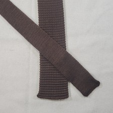Necktie Brown Knit Square End Tie 2.25 in x 51 in