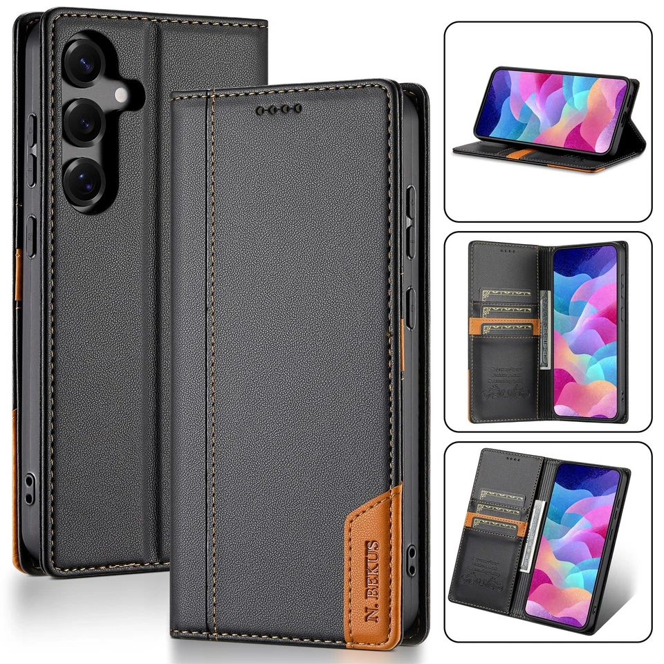 Magnetic Flip Leather Wallet Case Stand Cover For Samsung A56 A17 A26 A12 A16 14 - Image 2 of 4