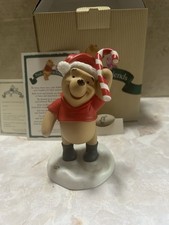 DISNEY POOH & FRIENDS "WSHING YOU THE SWEETEST HOLIDAY EVER" PORCELAIN FIGURINE