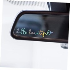 4X Hello Beautiful Rearview Mirror Decals, Vinyl Car Mirror Decals, Car Laser
