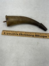 antique  powder horn signed AR handmade sm 9 in  18thc original Revolutionary