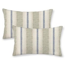Blue Sage Green Pillow Covers 12x20 20" x 12" Pack of 2 Boho Blue Sage Green