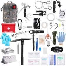 Survival Kit 125Pcs Emergency Outdoor Gear First Aid Tool Set