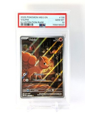2025 POKEMON MEG EN-MEGA EVOLUTION ILLUSTRATION RARE #138 VULPIX PSA 10