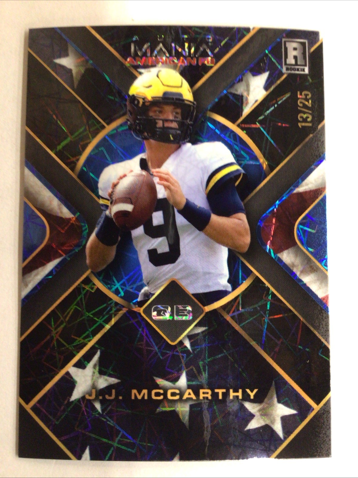 JJ McCarthy Wild Card Auto Mania American Football Preview #JM Base