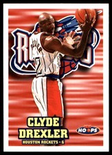 Clyde Drexler 1997-98 Hoops #58 Rockets NBA READ FREE SHIPPING AutographDen