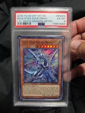 Yugioh PSA 6 NM Blue-Eyes Solid Dragon LED3-EN002 Ultra Rare 1st Edition