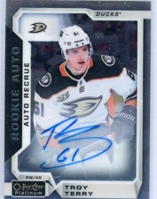 2018-19 U.D. O-PEE-CHEE Platinum ROOKIE AUTOGRAPH Anaheim Ducks Troy Terry