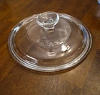 Pyrex Round Clear Glass Lid G 5 C Corning Ware Replacement Ribbed Round Handle