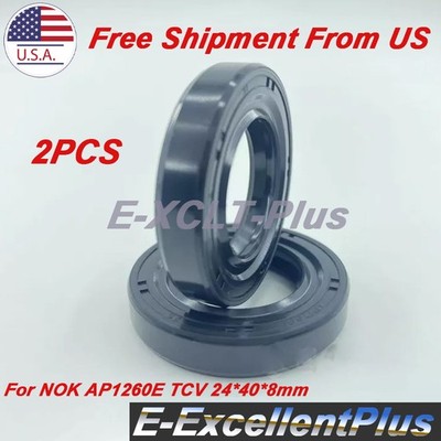 2X For NOK AP1260E TCV High Pressure Oil Pump Motor Skeleton Oil Seal 24*40*8mm
