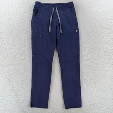 FIGS Yola Scrub Pants Womens XXS Petite Blue Technical Collection Cargo TW2000P