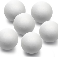 4 Inch White Foam Balls - 6 Pack for Crafts, DIY Decorations  Projects