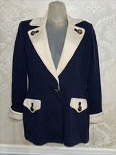 St John Collection Santana Knit Long Sleeve Button Front Blazer Size 8