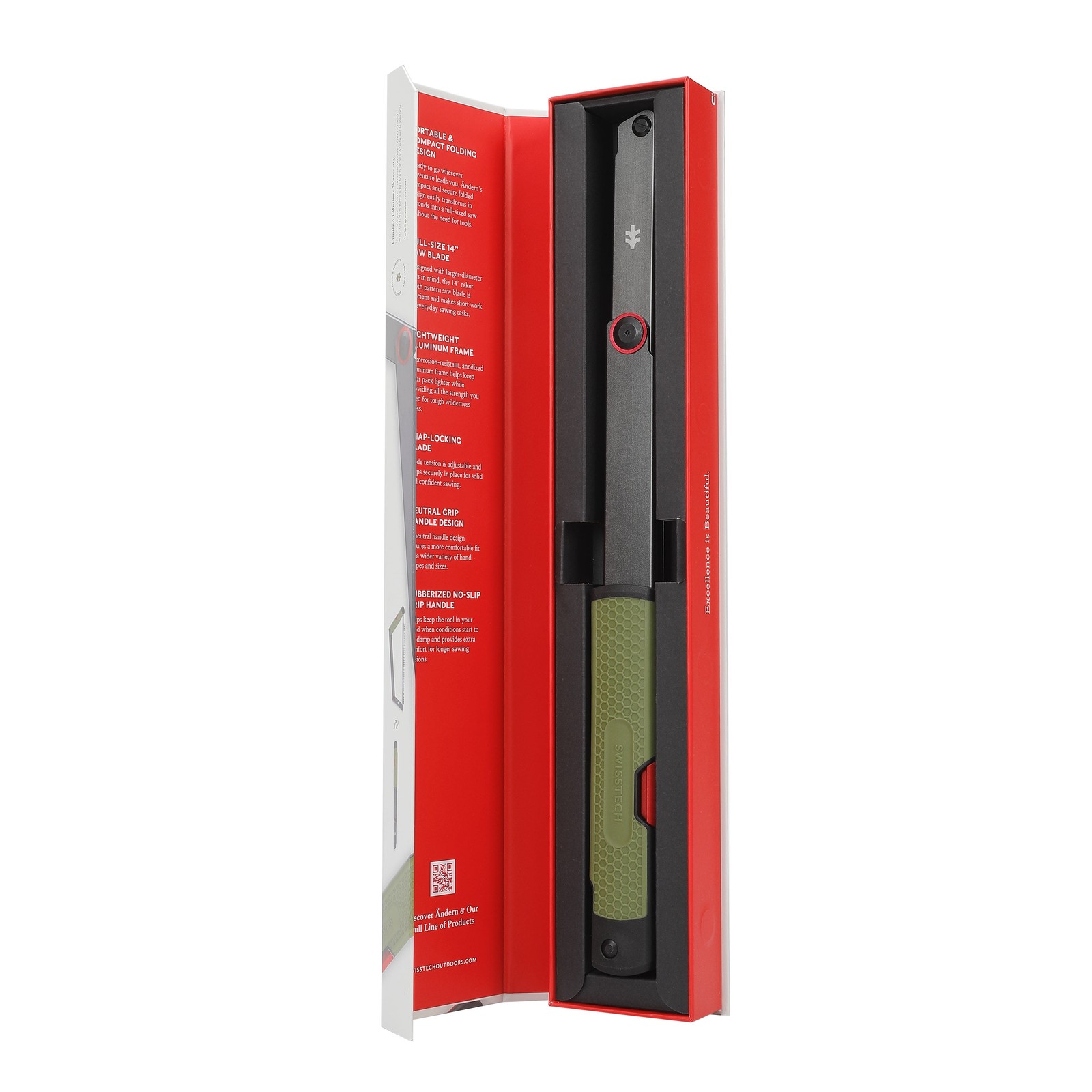 Swiss Tech Ändern Camp Folding Bow Saw, Lightweight, Packable,Non-slip handle 