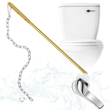 Universal Toilet Flush Handle Replacement Kit, Front Mount Tank Trip Lever Zi...